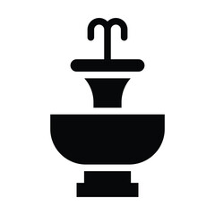 fountain glyph icon illustration vector graphic