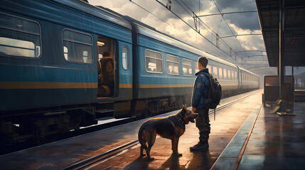 Travel by train - Generated by Generative AI