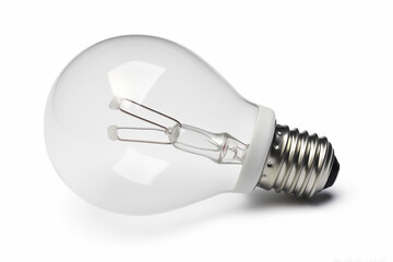 Light bulb on isolated white background, International Day of Light, generative ai