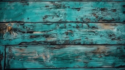  a close up of a wooden wall with peeling paint on it.  generative ai
