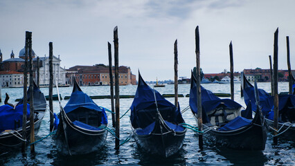 Gondolas at Grand Canal, Venice, Italy