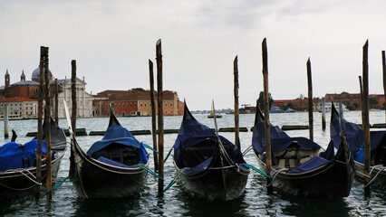 Gondolas at Grand Canal, Venice, Italy