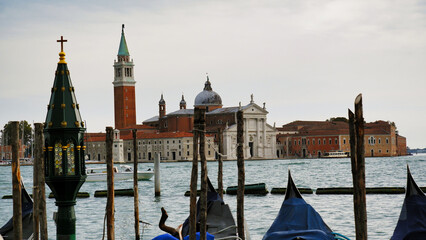 Basilica of San Giorgio Maggiore - Benedictine Abbey Church and Bell Tower on San Giorgio Island in...