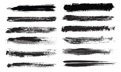 Vector set of hand drawn grunge brush sets
