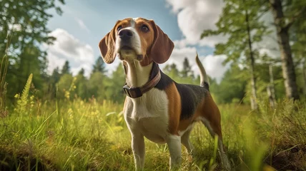 Rolgordijnen Beagle on the hunt © Emojibb.Family