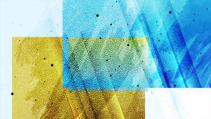 Abstract geometric luxury golden and blue grunge background