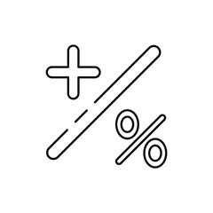 Bonus discount icon design. Percentage discount. Holiday specials. Price decreasing. isolated on white background.