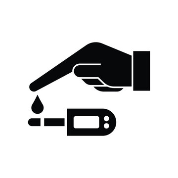 recommend clip art: Blood glucose meter test icon design. isolated on white background. vector illustration
