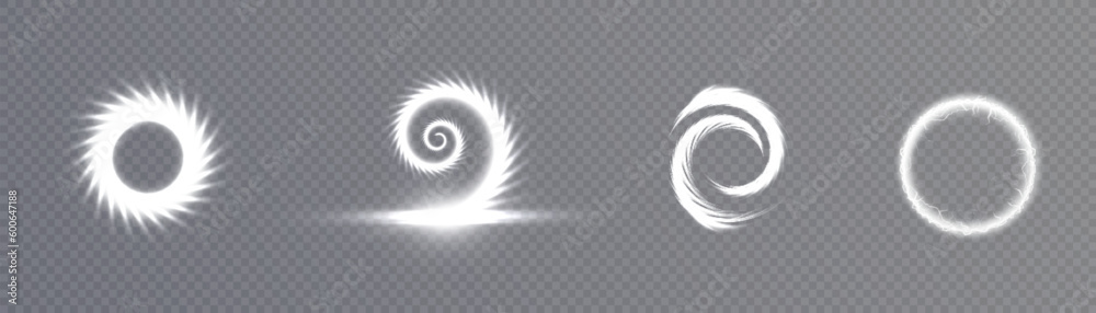 Aufkleber light white twirl. curve light effect of white line. abstract luxury white light vector flare semici