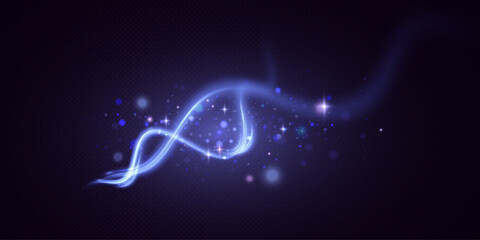 Blue magical whirlpool of light, shimmering highlights flare with brightness.