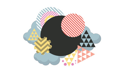 Abstract geometric vector graphic element for posters, artwork, design templates, advertisements, prints.Advertising, commercial banners, posters, brochures, billboards, sales.