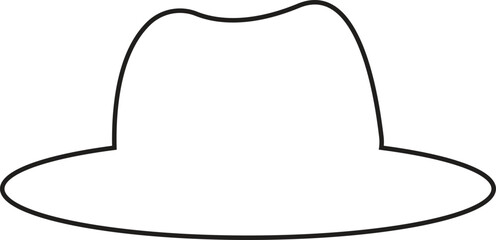 Father's Day Hat Line Vector Icon. Editable Stroke