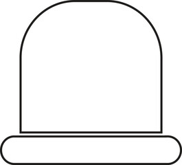 Father's Day Hat Line Vector Icon. Editable Stroke