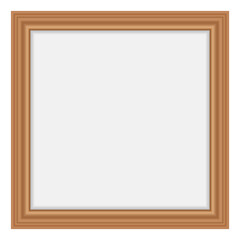 Blank picture frame. Realistic square border mockup