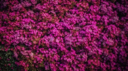  a large group of purple flowers in a field of grass.  generative ai