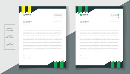 Modern corporate company letterhead design template