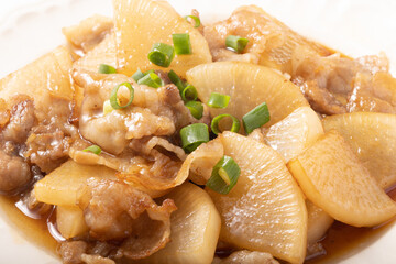 豚バラ大根の照り焼き