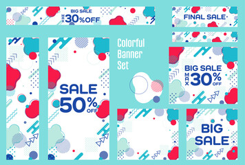 フレーム素材_メンフィス柄_青