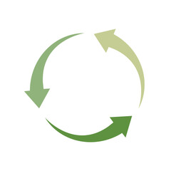 Recycling icon. An arrow that revolves endlessly Reuse concept Recycled. isolate on white background