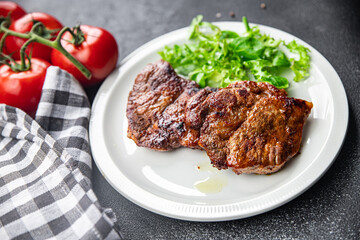 pork fried meat healthy meal food snack on the table copy space food background rustic top view keto or paleo diet