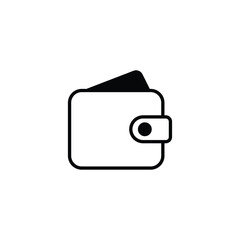 Wallet icon design with white background stock illustration