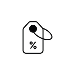 Discount Tag icon design with white background stock illustration