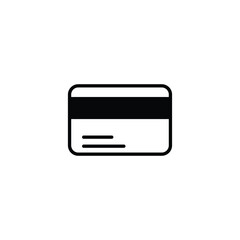 Fototapeta premium Bank Card icon design with white background stock illustration