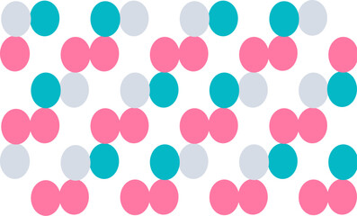seamless pattern with dot circle pattern of green pink and gray as strip style repeat, replete image design for fabric printing, blue pink and green bubble chain
