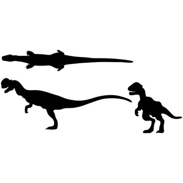 Dilophosaurus silhouette