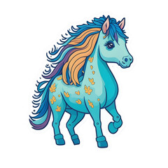 Horse Sticker illustration, Png Image Ready To Use. Animal Sticker Design Series