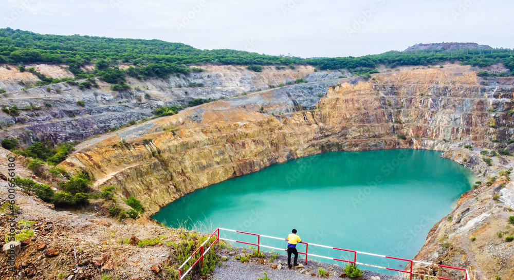 Wall mural work site panorama picture at akara mining resources the largest gold mining in southeast asia.