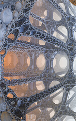 Fractal city building. Abstract Computer generated Fractal design. 3D Illustration of a Beautiful future city mandelbrot.