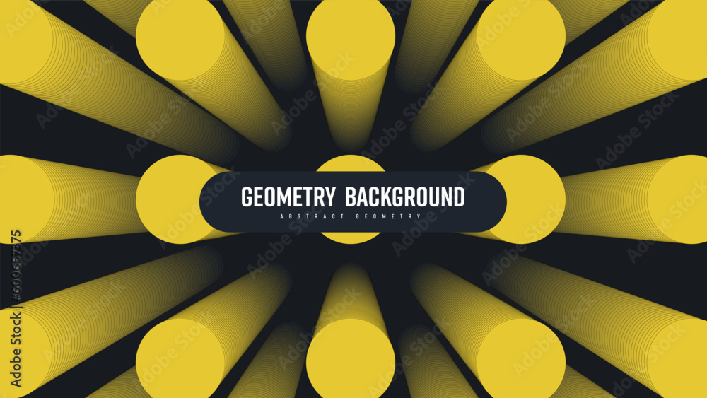 Aufkleber vector illustration of abstract blend shape, geometric 3d elements, trendy colored background for pr