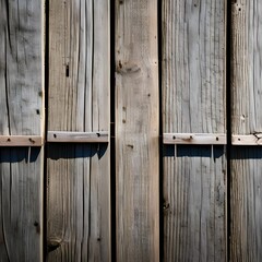 A close-up of a wooden fence with chipped paint5, Generative AI