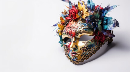 Holidays image of mardi gras masquerade venetian mask with Generative AI Technology
