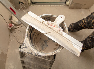 Tool for plastering walls in the house