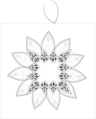Colouring Page for Adult for Fun and Relaxation. Hand Drawn Sketch for Adult Anti Stress. Decorative Abstract Flowers in Black Isolated on White Background.-vector