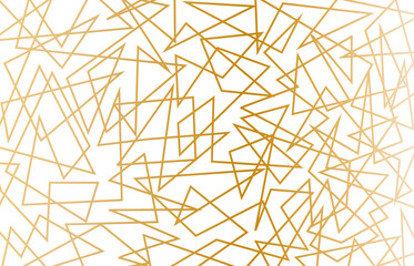 Vector geometric pattern illustration, background with rhombuses and knots. Golden texture.