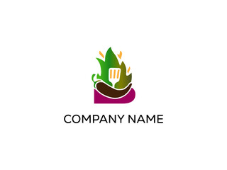 Abstract athlete cooking logo vector design. Gym, sports games, fitness, business, trainer vector logo.  Quotation marks and symbol with modern colors vector design.