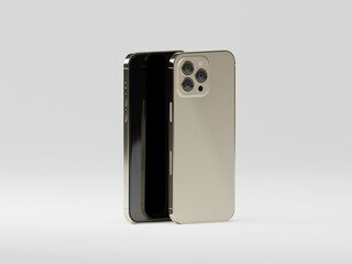 Smart phone 3d illustration with white background 