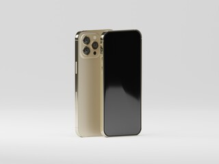 Smart phone 3d illustration with white background 