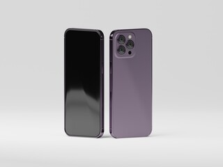 Smartphone 3d illustration with white background