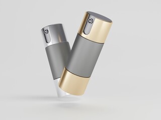 Perfume spray bottle 3d illustration with white background 