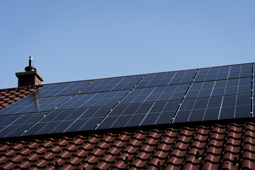 solar panels on roof