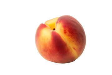 Fototapeta na wymiar stock photo of fresh Peach on a pristine white isolated PNG object