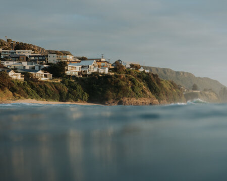 Coastline viewing from the silky smooth ocean