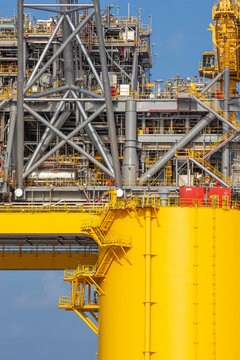 Oil platform close up shots