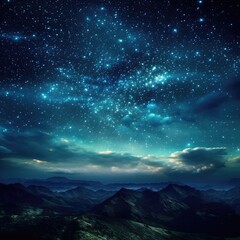 Fototapeta na wymiar Majestic powerful a stars in night sky