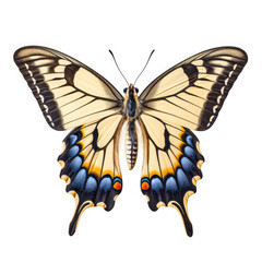 Schaus Swallowtail Butterfly isolated on white