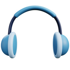 Earmuff winter 3d illustration with transparent background